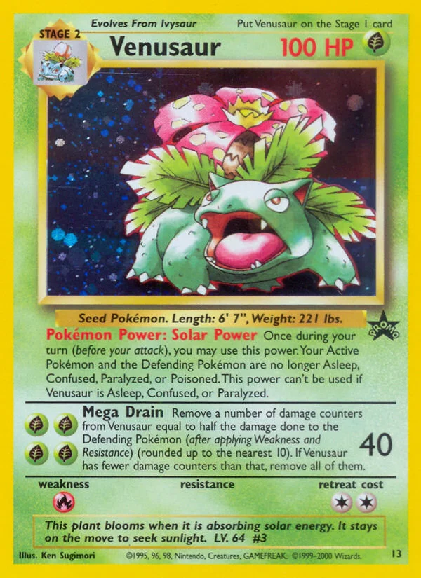 Venusaur Pokemon card