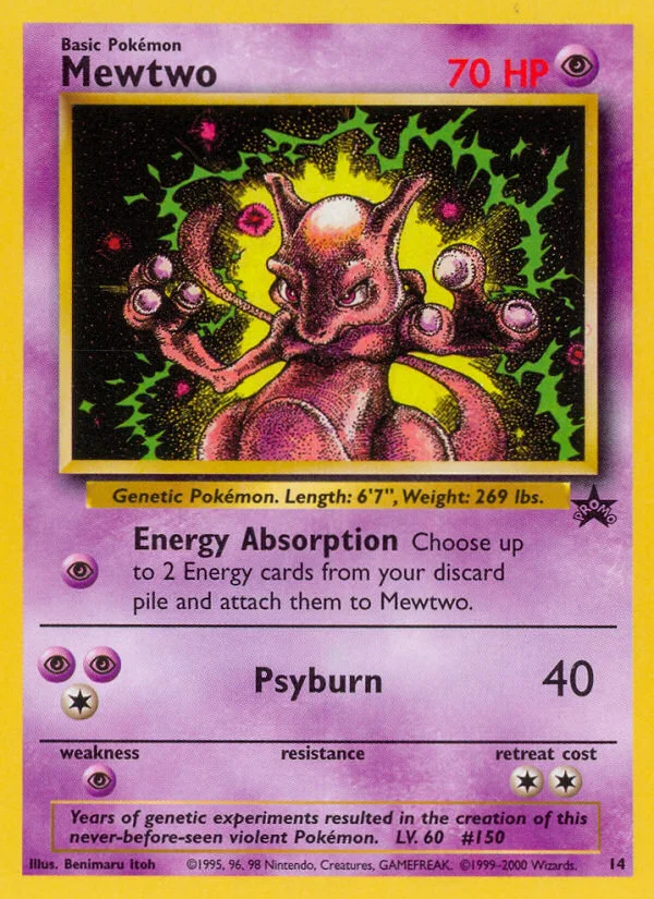 Mewtwo Pokemon card