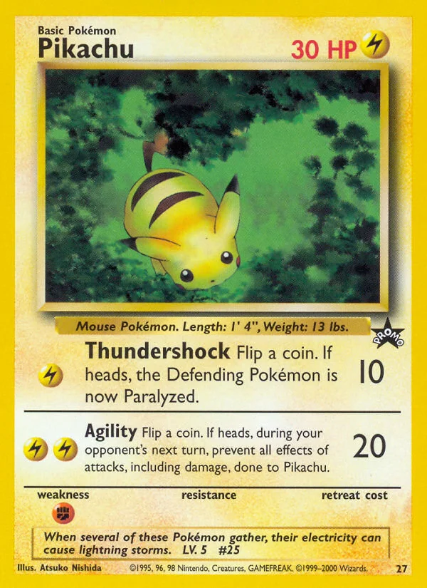 Pikachu Pokemon card