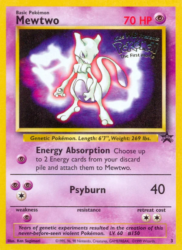 Mewtwo Pokemon card