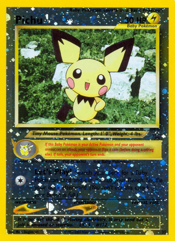 Pichu Pokemon card