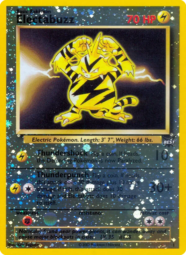 Electabuzz Pokemon card