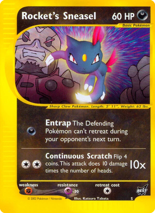 Rocket's Sneasel Pokemon card