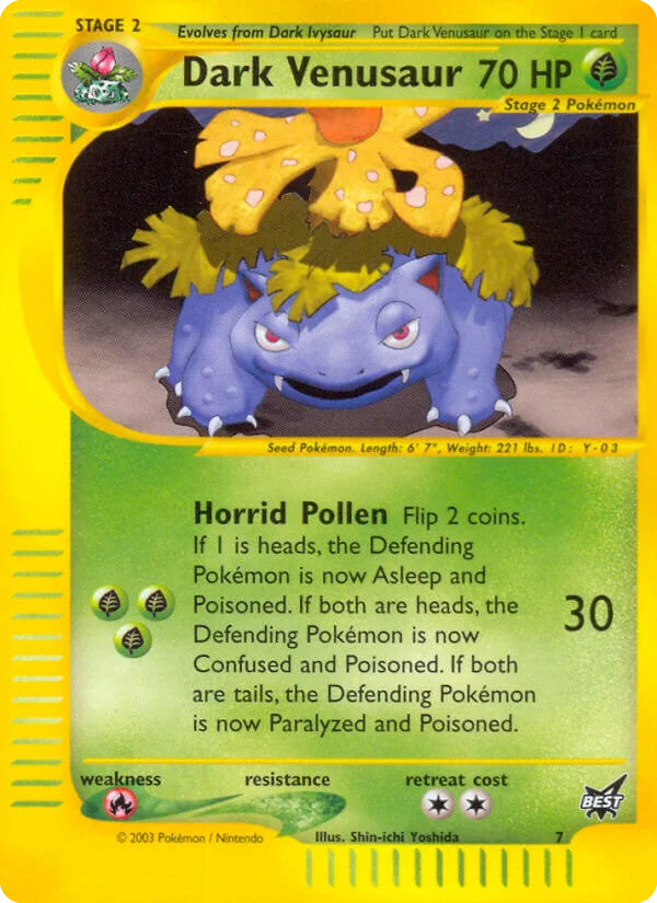 Dark Venusaur Pokemon card