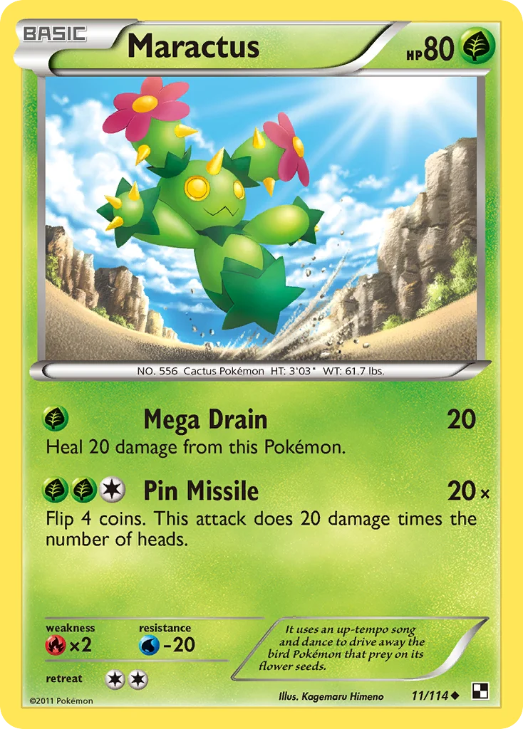 Maractus Pokemon card