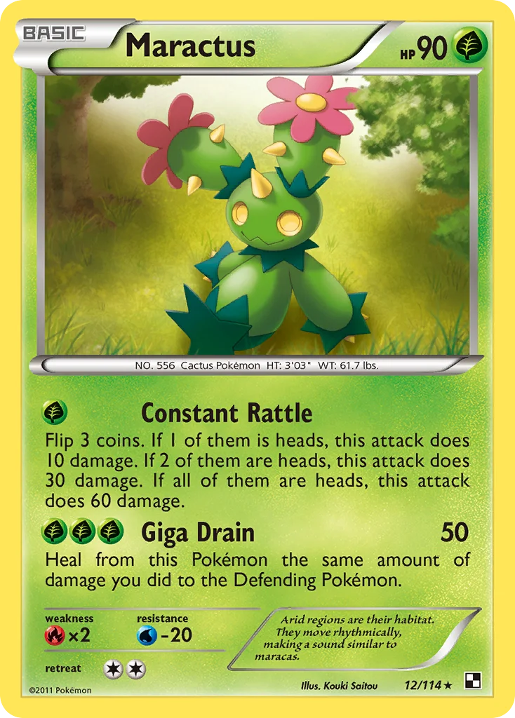 Maractus Pokemon card