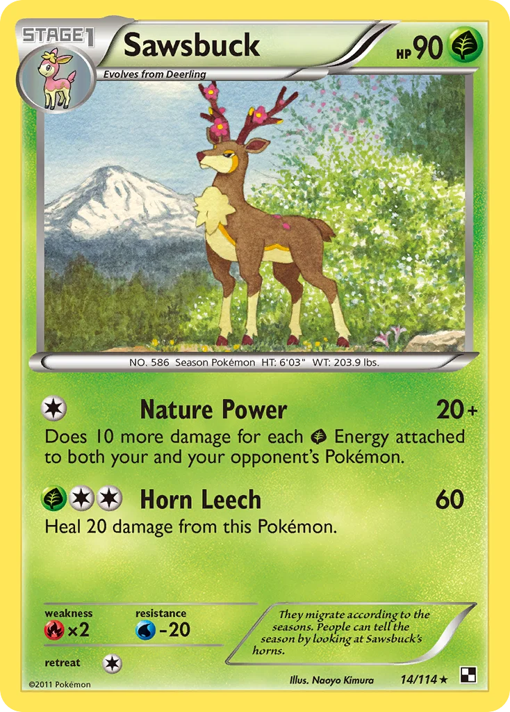 Sawsbuck Pokemon card