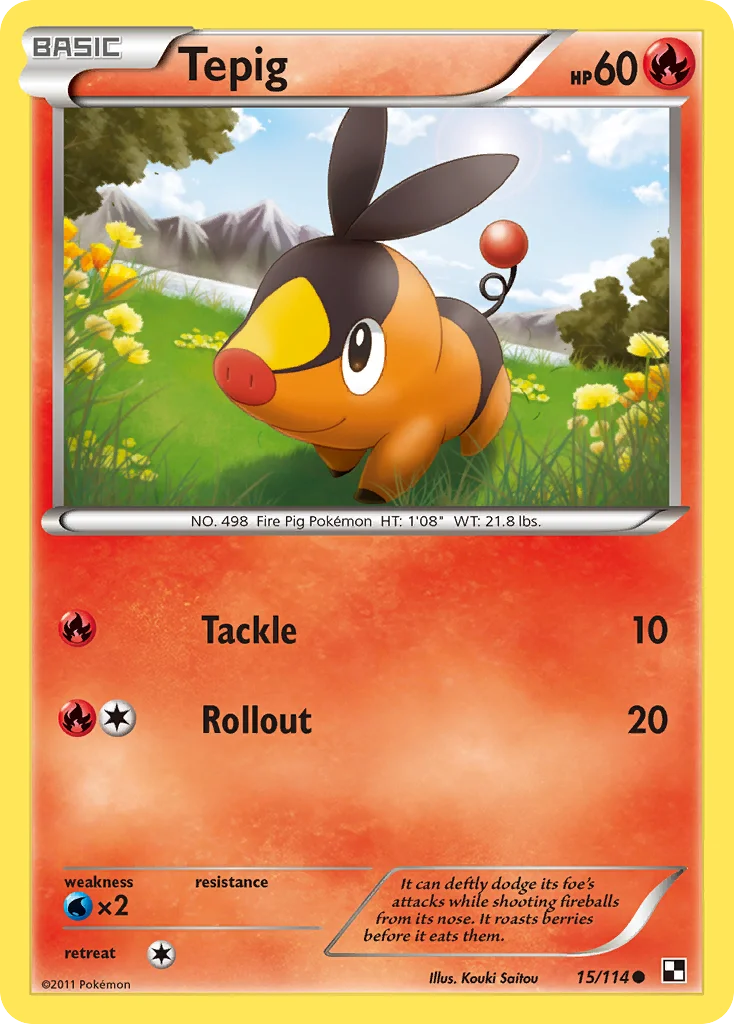 Tepig Pokemon card