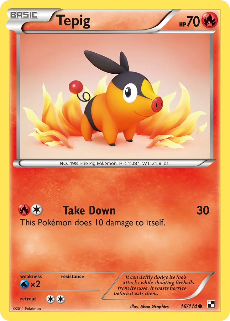 Tepig Pokemon card