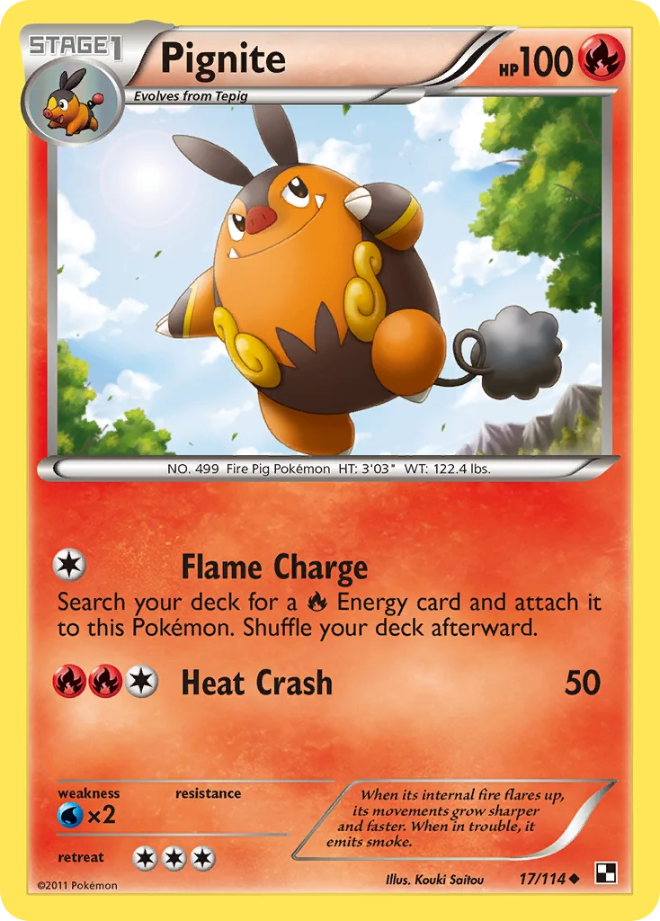 Pignite Pokemon card