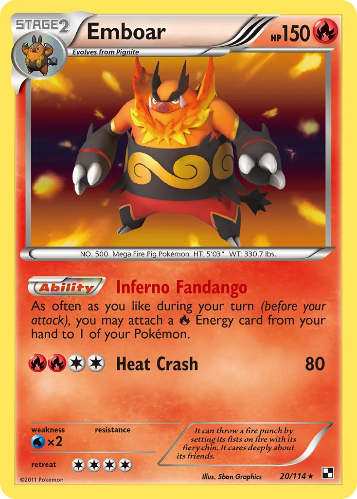 Emboar Pokemon card