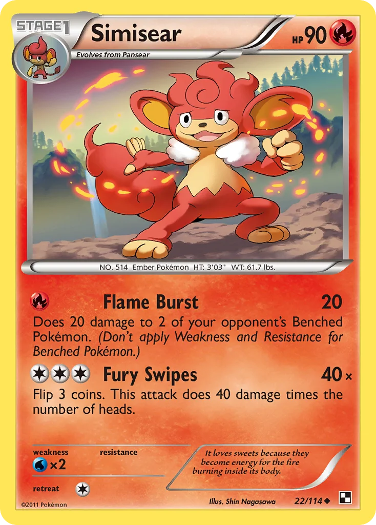 Simisear Pokemon card