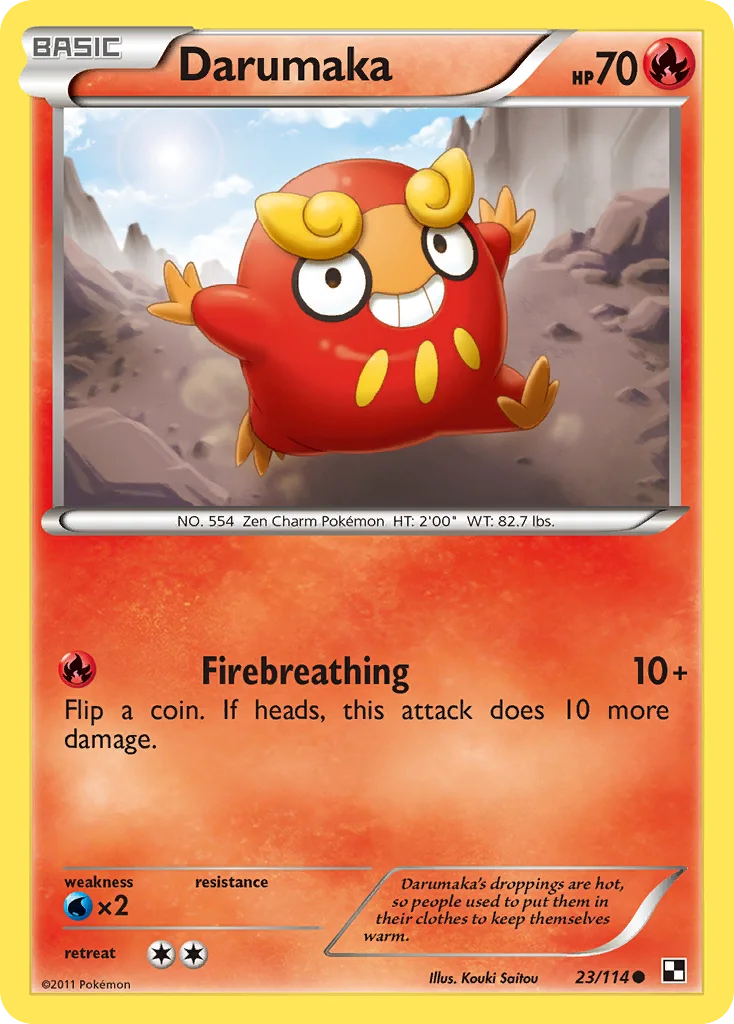Darumaka Pokemon card