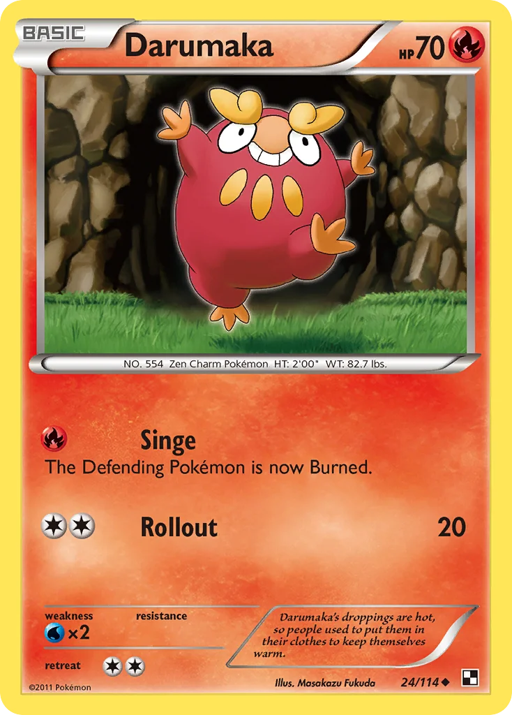 Darumaka Pokemon card