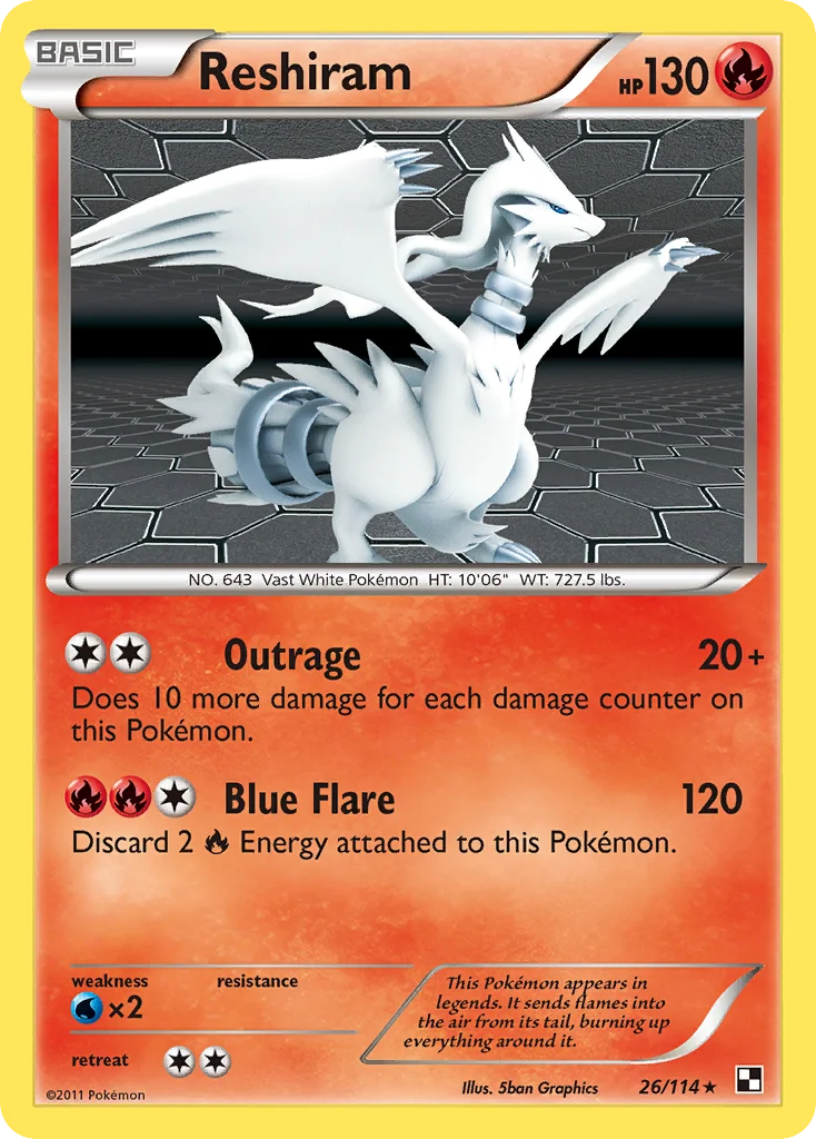 Reshiram Pokemon card