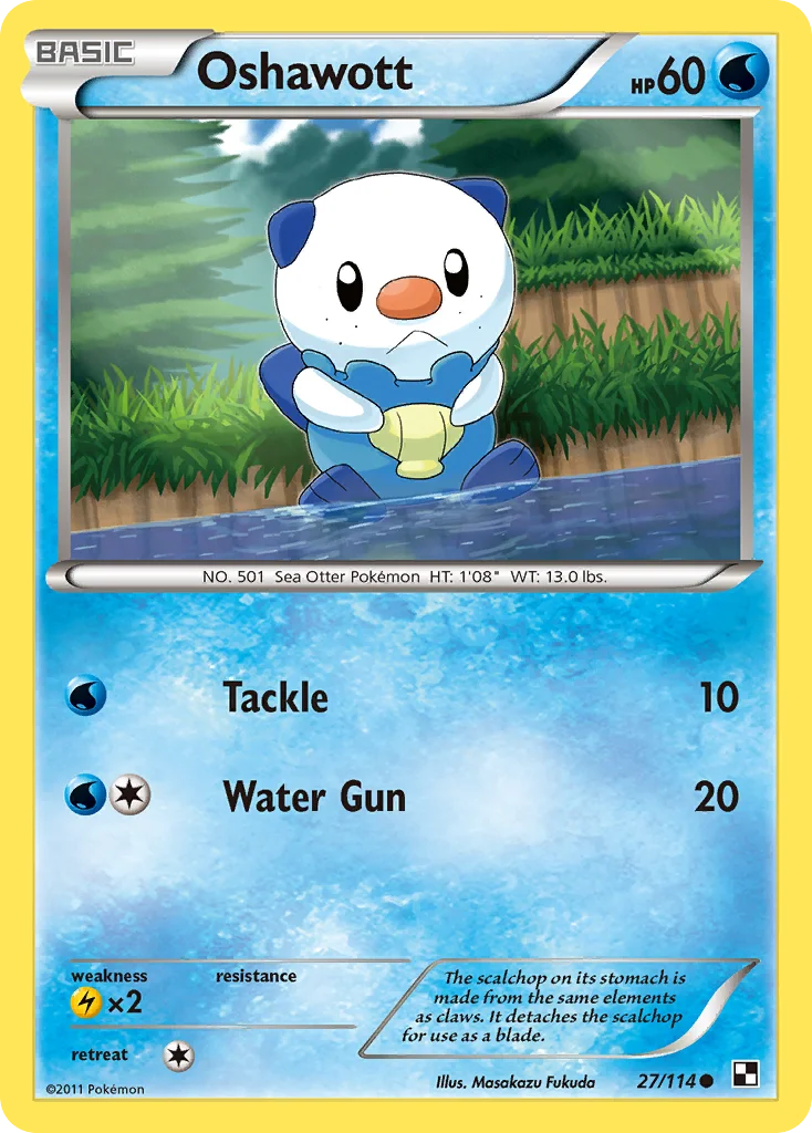 Oshawott Pokemon card