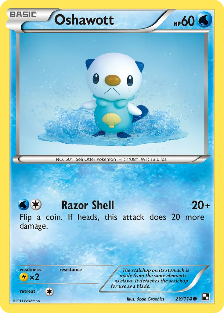 Oshawott Pokemon card