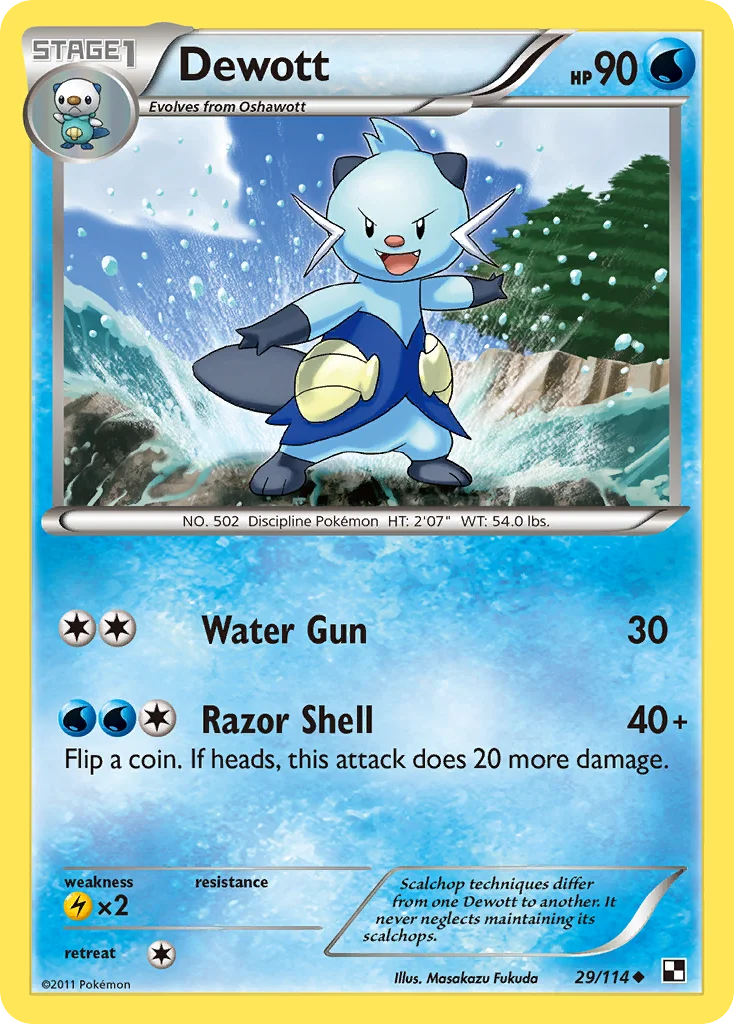 Dewott Pokemon card