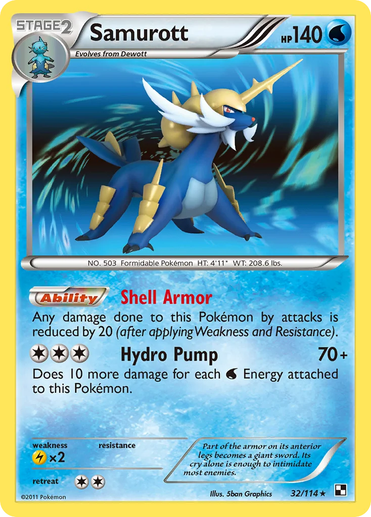 Samurott Pokemon card