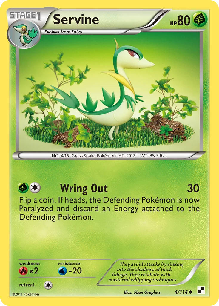 Servine Pokemon card
