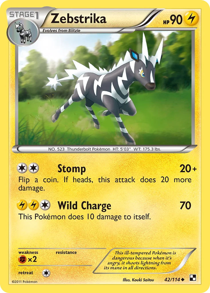 Zebstrika Pokemon card