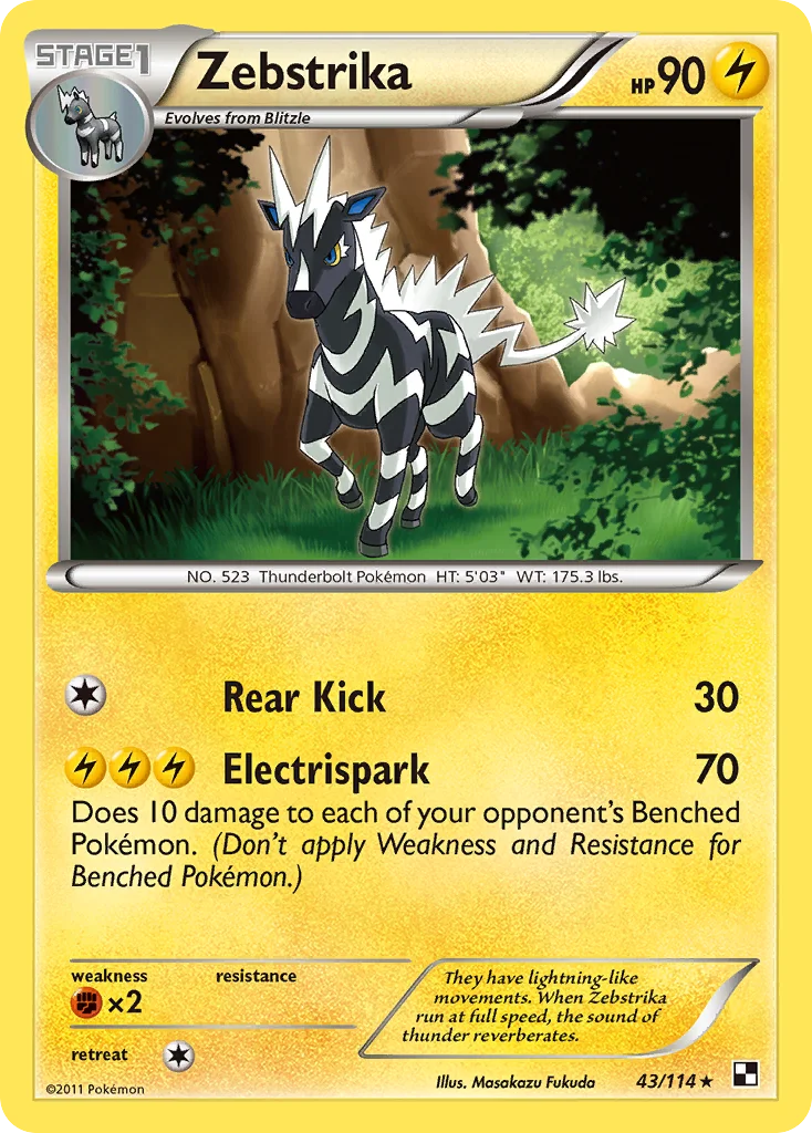 Zebstrika Pokemon card