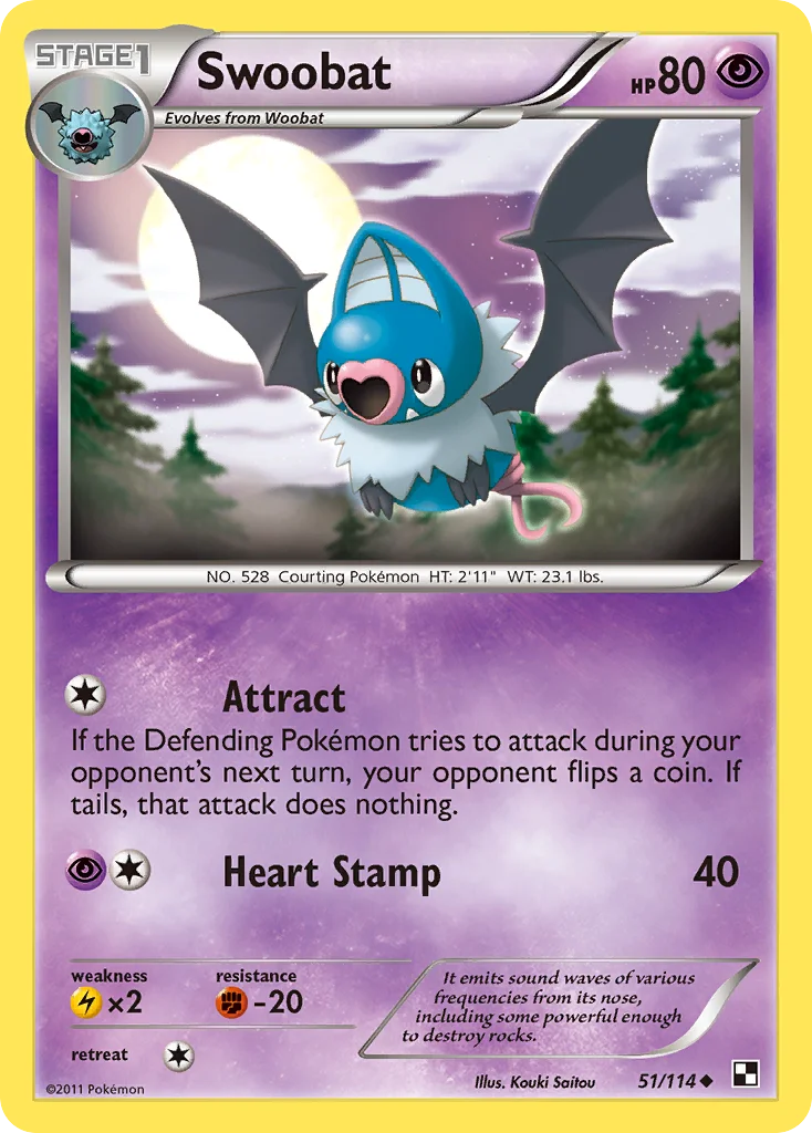 Swoobat Pokemon card