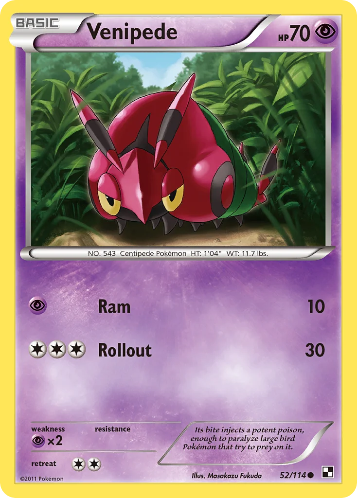 Venipede Pokemon card