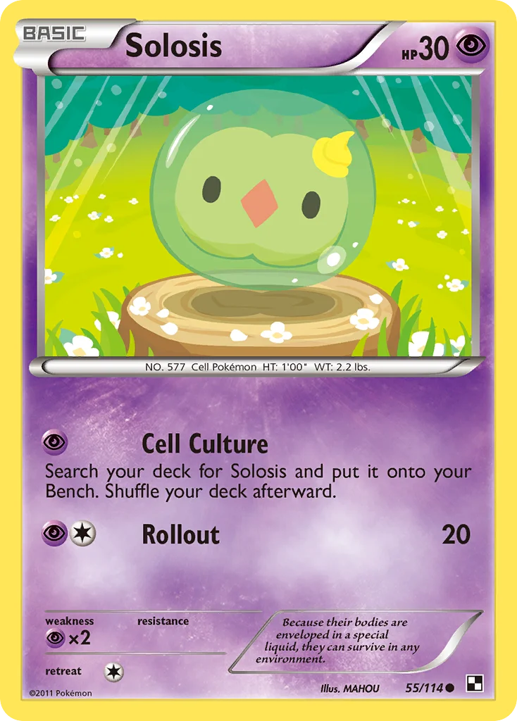 Solosis Pokemon card