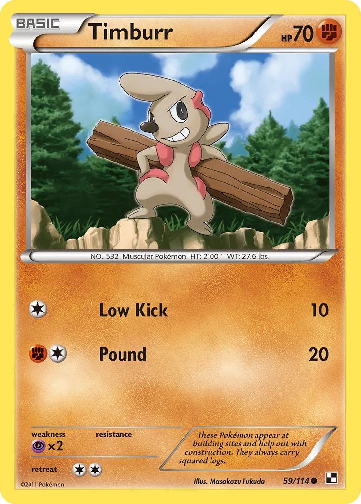 Timburr Pokemon card