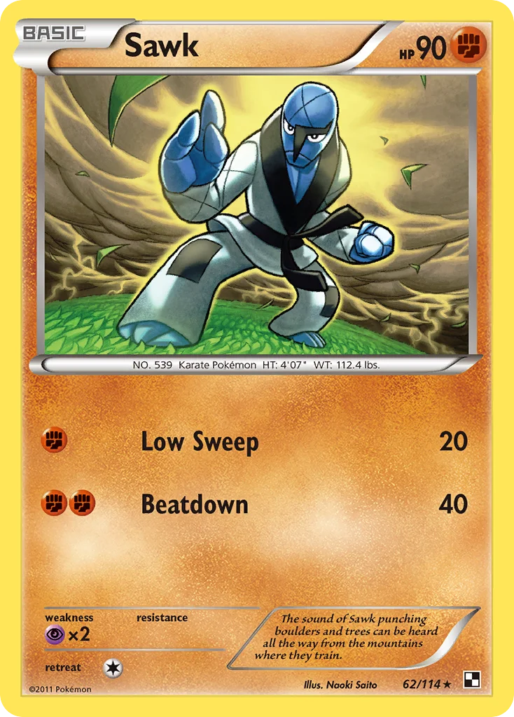 Sawk Pokemon card