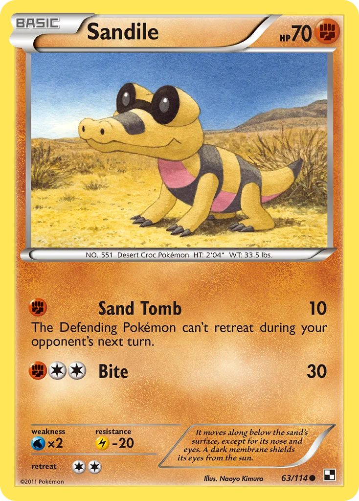 Sandile Pokemon card