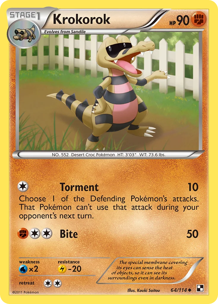 Krokorok Pokemon card