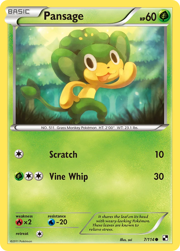 Pansage Pokemon card
