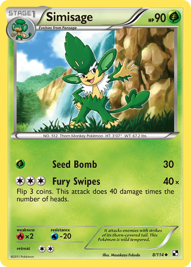Simisage Pokemon card