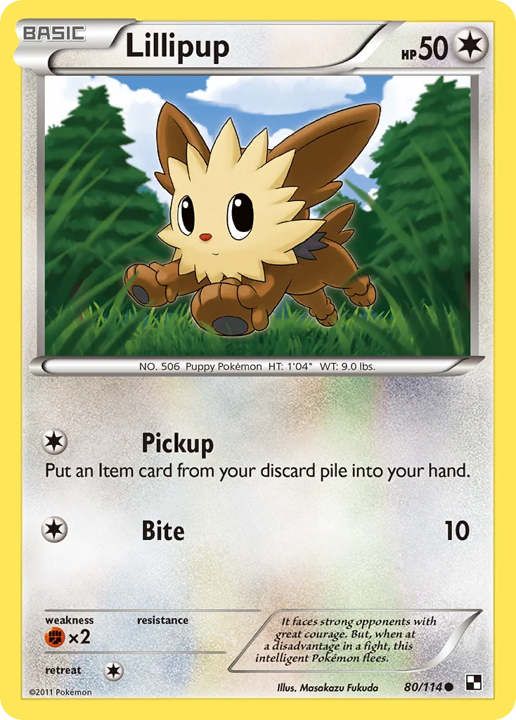 Lillipup Pokemon card