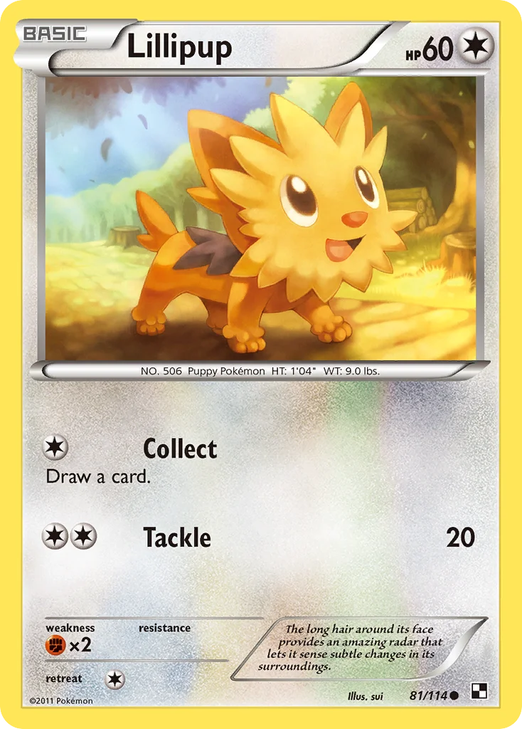 Lillipup Pokemon card