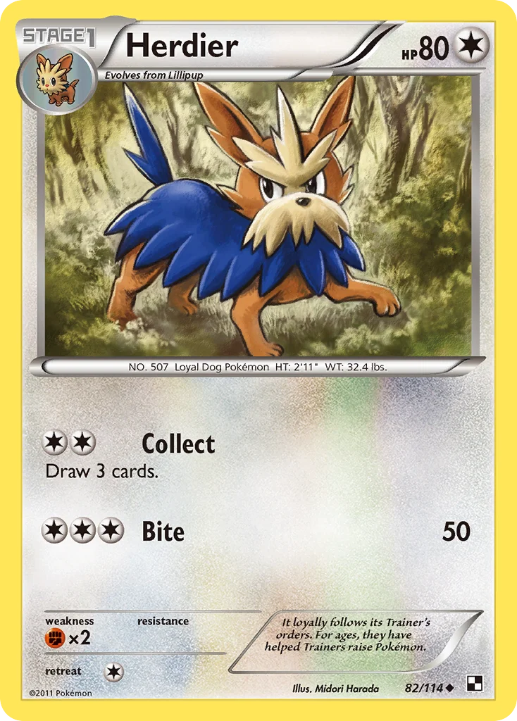 Herdier Pokemon card