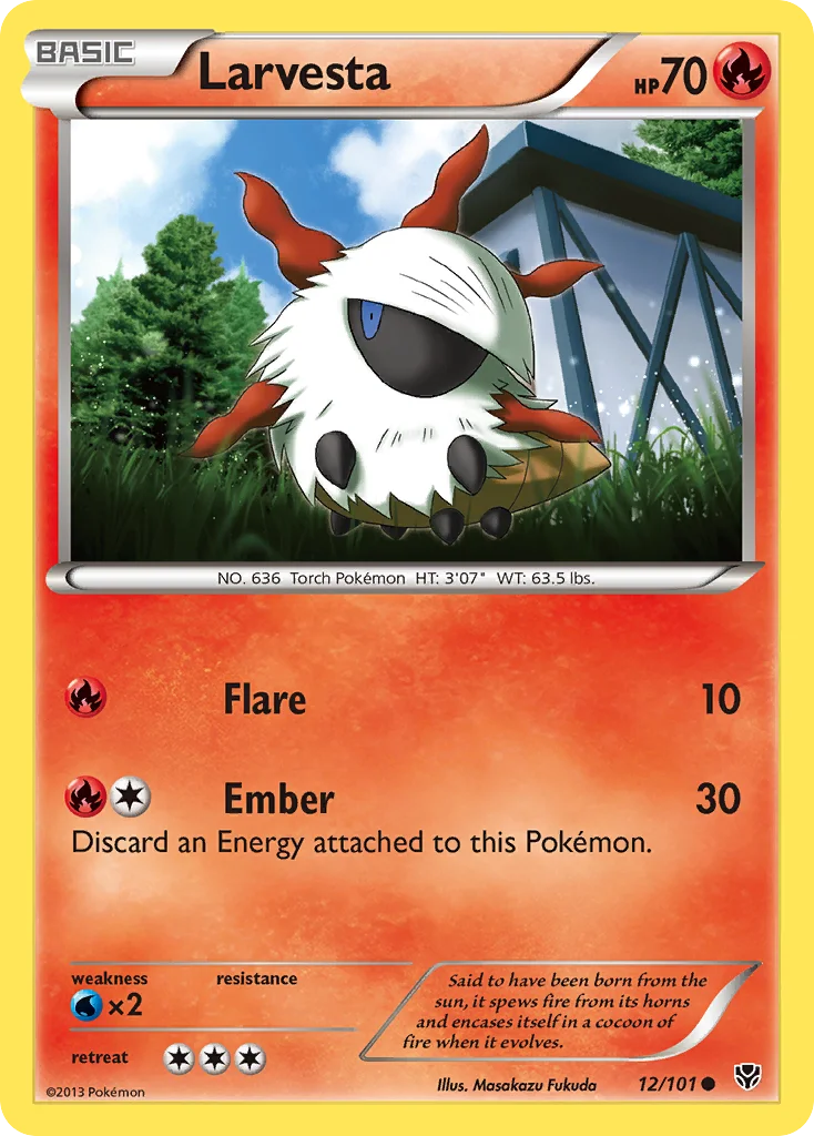 Larvesta Pokemon card