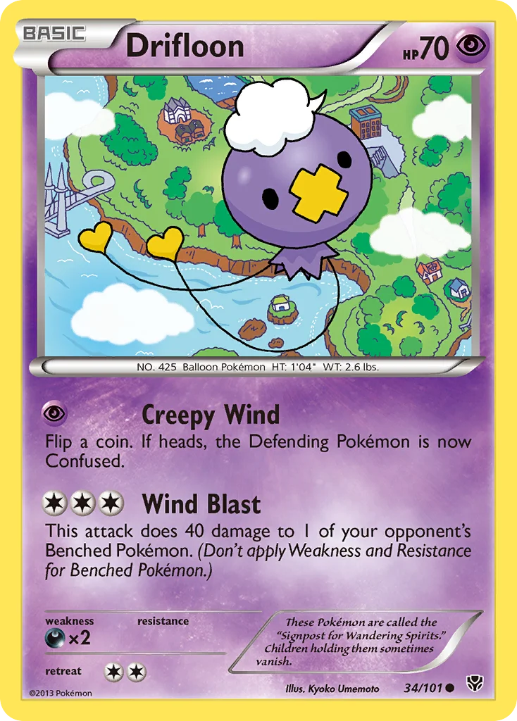 Drifloon Pokemon card