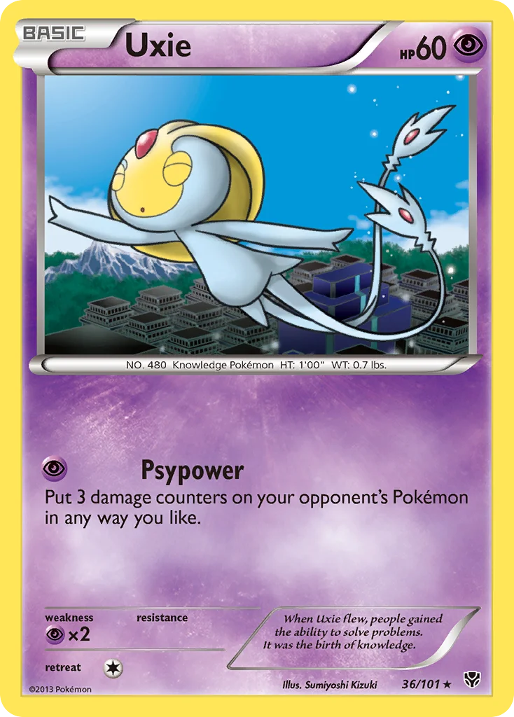 Uxie Pokemon card