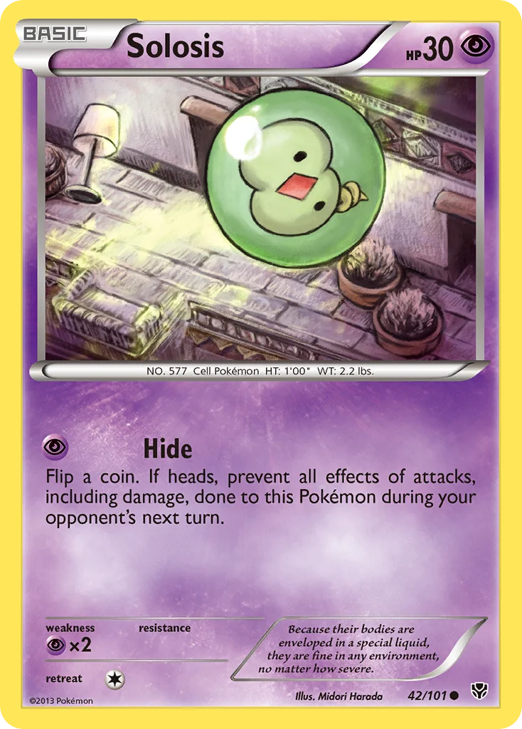 Solosis Pokemon card