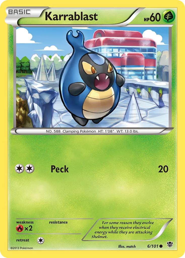 Karrablast Pokemon card