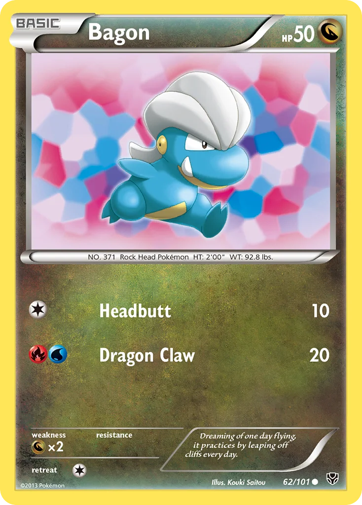 Bagon Pokemon card