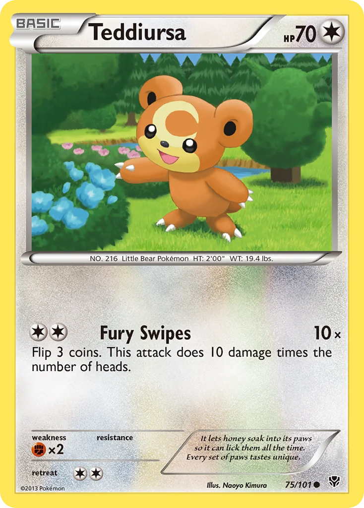 Teddiursa Pokemon card