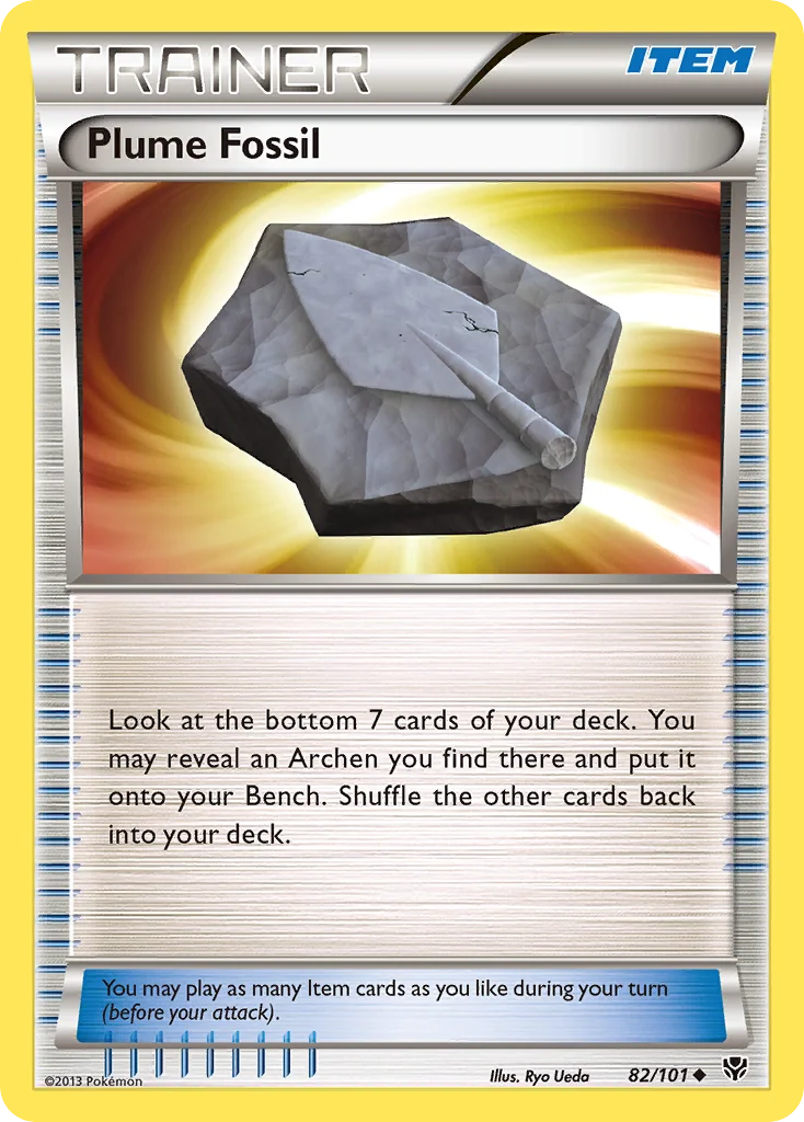 Plume Fossil Pokemon card