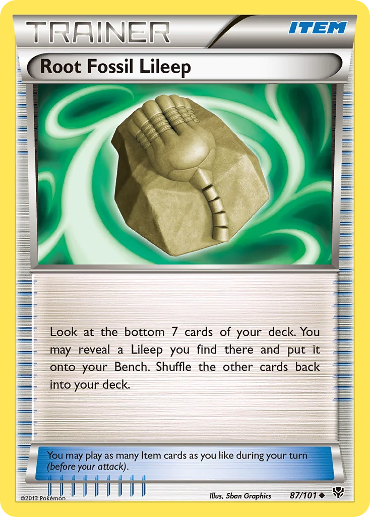 Root Fossil Lileep Pokemon card