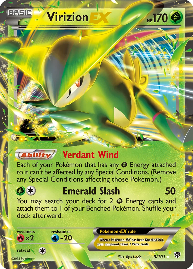 Virizion-EX Pokemon card