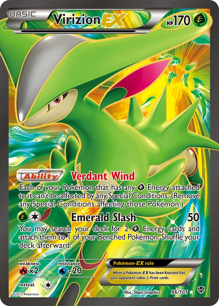 Virizion-EX Pokemon card