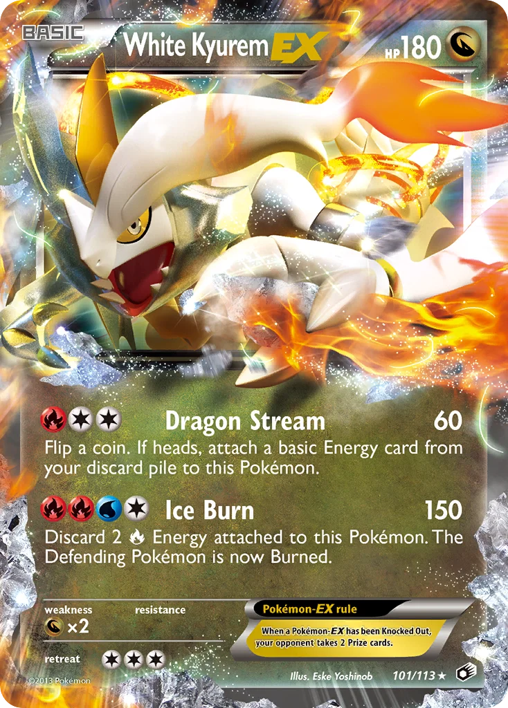 White Kyurem-EX Pokemon card